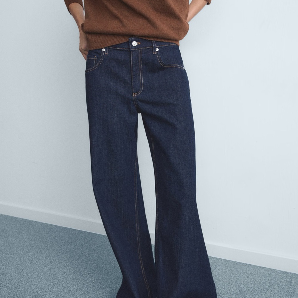 Nordstrom Mango Indigo Low-rise wide leg Jeans